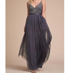 BHLDN Avery Hydrangea Sequin Fit and Flare Tulle Dress NWOT